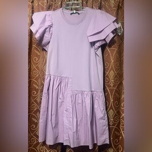 Lilac spring mini dress